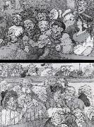 Thomas Rowlandson Tragedy in London Comedy in the country oil painting